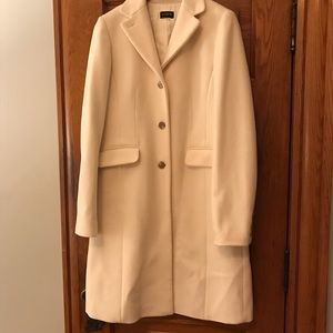 White j. Crew 100% wool coat, size 6/8